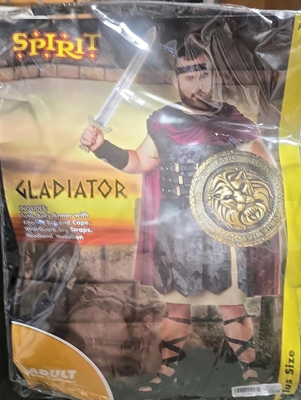 Spirit Halloween Gladiator Adult Costume Black & Red Adult Plus Size